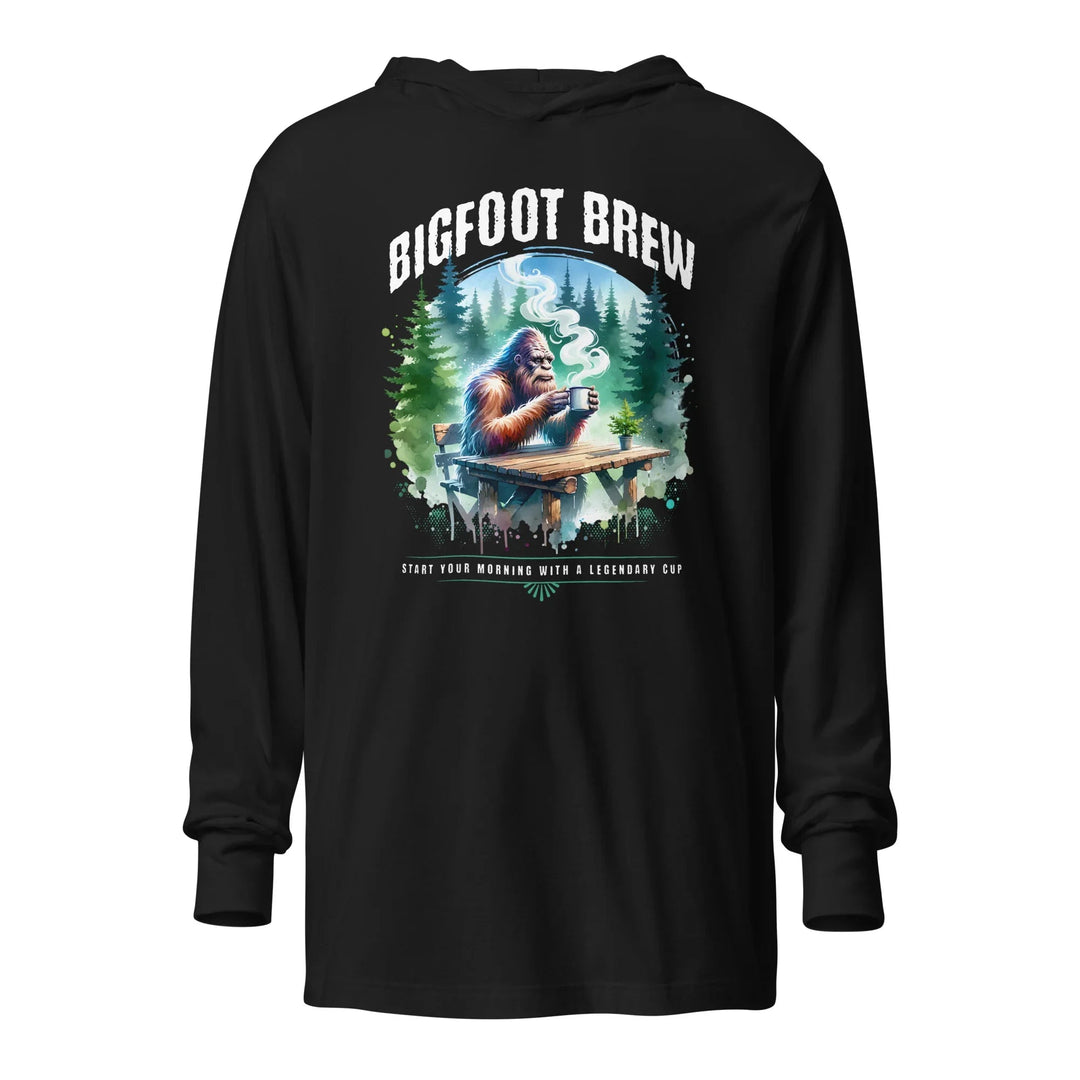 Bigfoot Brew Hooded long - sleeve tee | Paranormal Graphic T-Shirt - What Then Studio