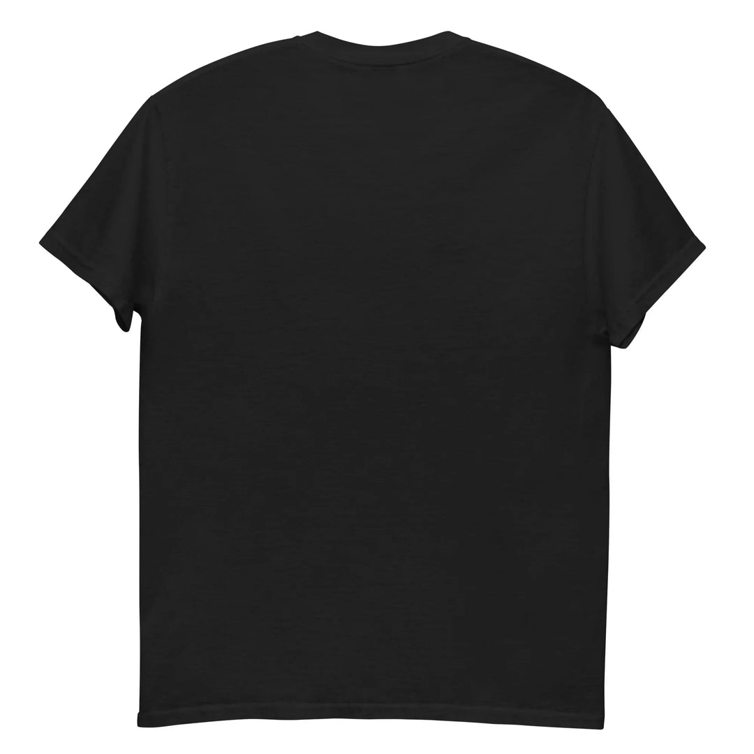 Unisex black classic tee back view, What Then Studio apparel