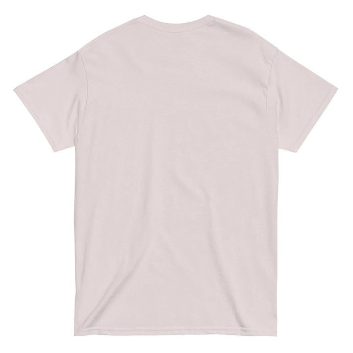 Unisex classic ice grey t-shirt back view, What Then Studio apparel