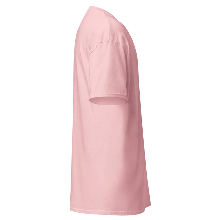 Unisex classic light pink t-shirt side view, What Then Studio apparel