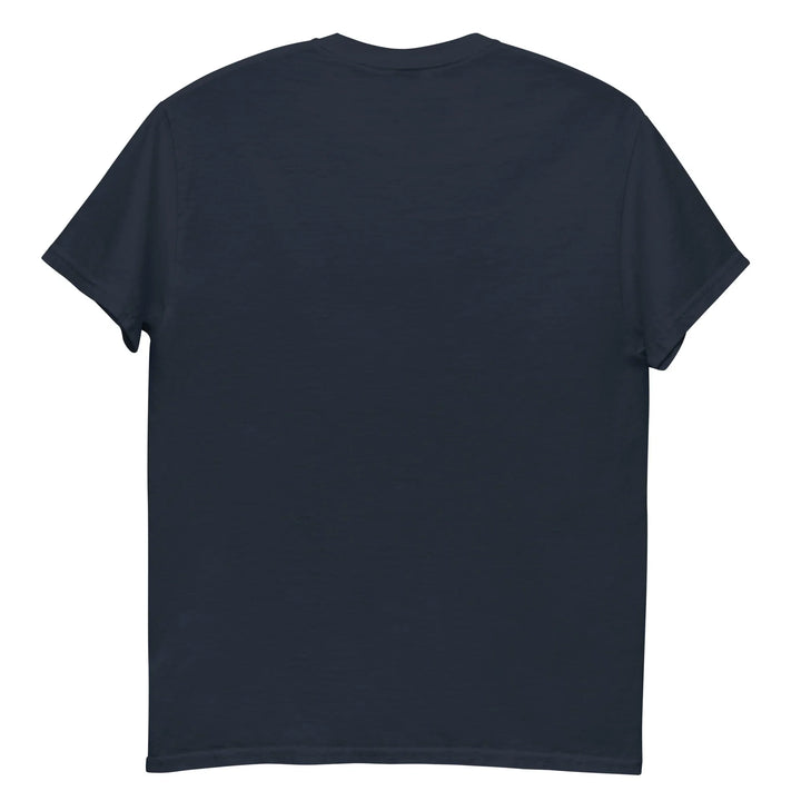 Unisex classic navy tee shirt, plain back, What Then Studio apparel