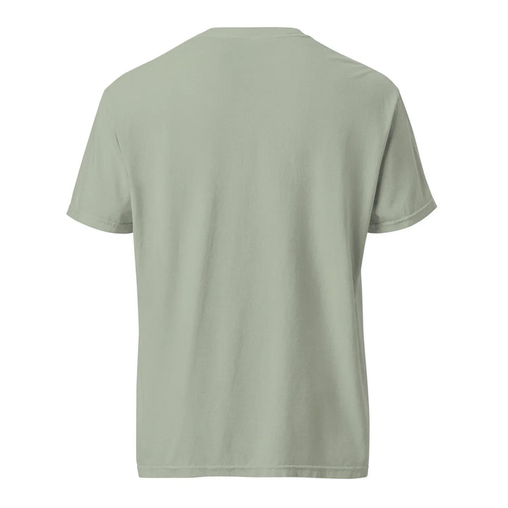 Back view of unisex bay green heavyweight t-shirt from What Then Studio