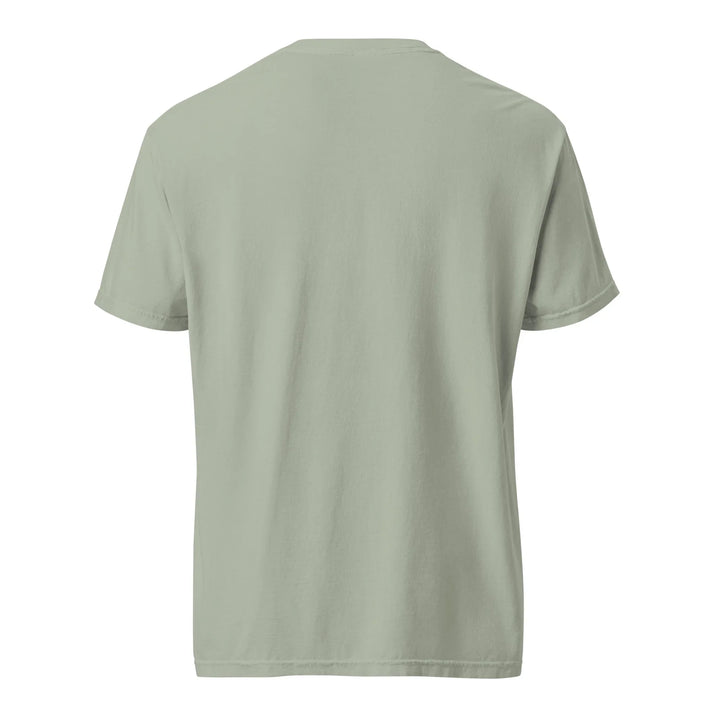 Back view of unisex bay green heavyweight t-shirt from What Then Studio