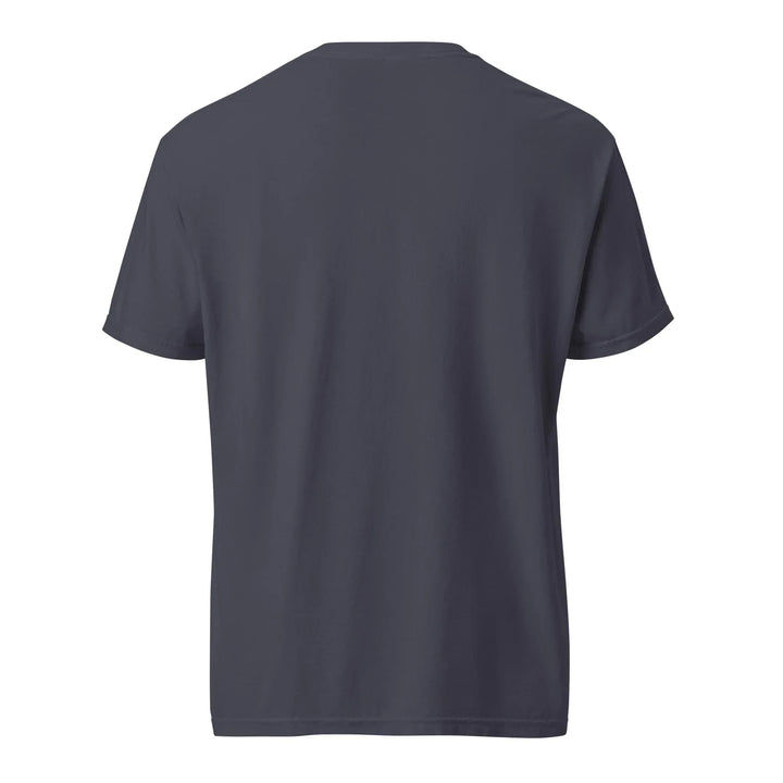 Unisex navy heavyweight t-shirt, plain back, What Then Studio apparel