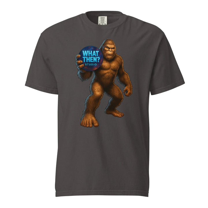 What Then? Logo Bigfoot Unisex garment - dyed heavyweight t-shirt | Paranormal Graphic T-Shirt - What Then Studio