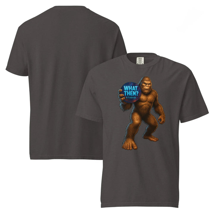 What Then? Logo Bigfoot Unisex garment - dyed heavyweight t-shirt | Paranormal Graphic T-Shirt - What Then Studio