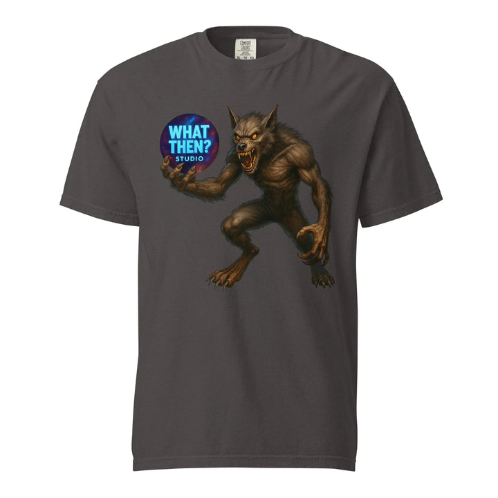 What Then? Logo Dogman Unisex garment - dyed heavyweight t-shirt | Paranormal Graphic T-Shirt - What Then Studio