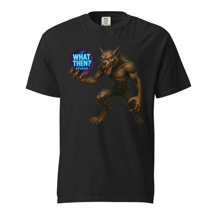 What Then? Logo Dogman Unisex garment - dyed heavyweight t-shirt | Paranormal Graphic T-Shirt - What Then Studio