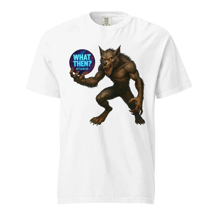 What Then? Logo Dogman Unisex garment - dyed heavyweight t-shirt | Paranormal Graphic T-Shirt - What Then Studio